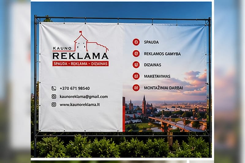 Tentai - Reklaminiai tentai su fotospauda. Neriboto dydžio.